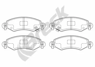 23253 00 702 10 BRECK Комплект тормозных колодок, дисковый тормоз